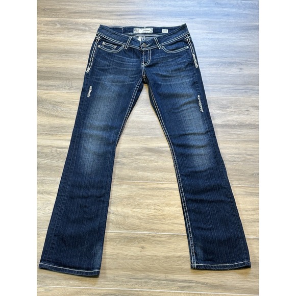 BKE Denim Sabrina boot cut jeans size 27R blue denim‎ women's - Picture 1 of 11